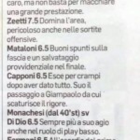 Corriere Adriatico - pagelle